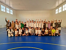 ​Спортивный зал школы № 4 в городе Балее посетил трехкратный чемпион мира по киокусинкай Хаид Мантаев