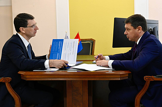 Врио губернатора Евгений Первышов обсудил с полпредом в ЦФО Игорем Щёголевым экономическую ситуацию и адаптацию участников СВО в Тамбовской области