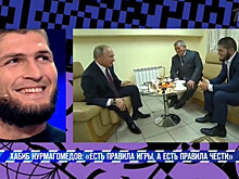 Хабиб Нурмагомедов дал интервью Первому каналу после победы над Конором