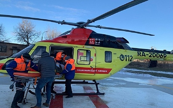 Вертолет санавиации доставил пациентов из Ряжского и Касимовского районов в ОКБ
