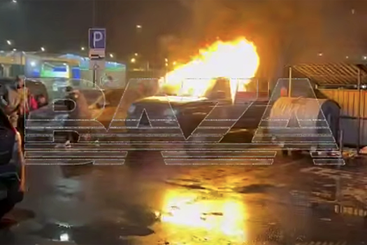 В Новой Москве неизвестные подожгли военный автомобиль