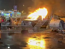 В Новой Москве неизвестные подожгли военный автомобиль