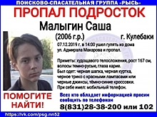 13-летний Саша Малыгин пропал в Нижегородской области