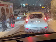 В Новосибирске в Ленинском районе произошло двойное ДТП