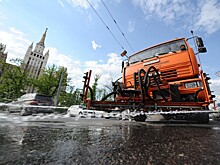 Московские дороги вымыли специальным шампунем