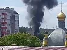 Опубликованы кадры крушения вертолета в Клинцах Брянской области