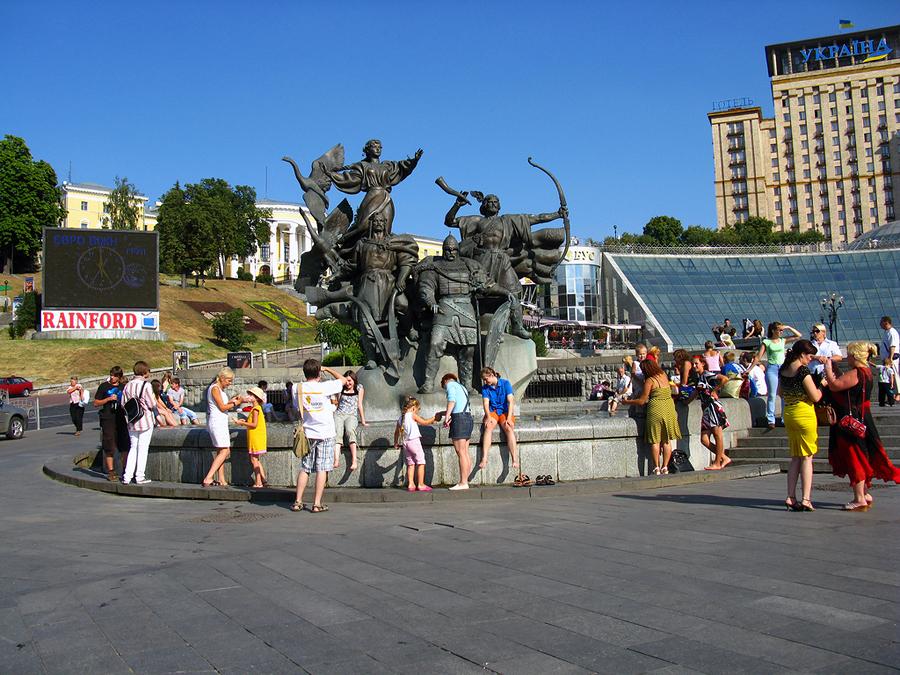 Площадь Независимости, Киев, Украина, Европа