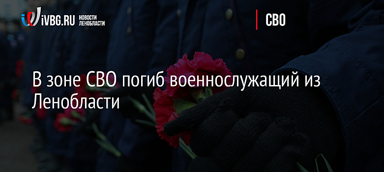 В зоне СВО погиб военнослужащий из Ленобласти