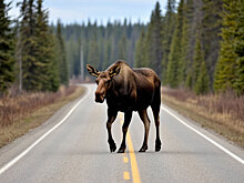 В Калуге было объявлено о возможном выходе лосей на проезжую часть автодорог