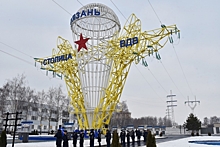 В Рязани установили самую большую в мире эмблему ВДВ