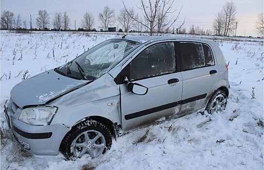 В Курганской области девушка на иномарке улетела в кювет