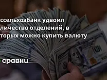 Россельхозбанк удвоил количество отделений, в которых можно купить валюту