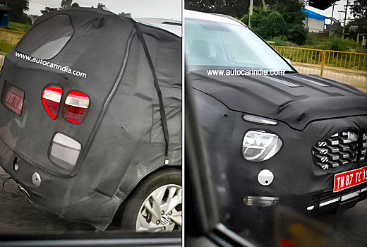 Семиместную Hyundai Creta засняли во время дорожных тестов