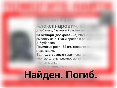 Пропавшего в Павловском районе Юрия Балакина нашли погибшим