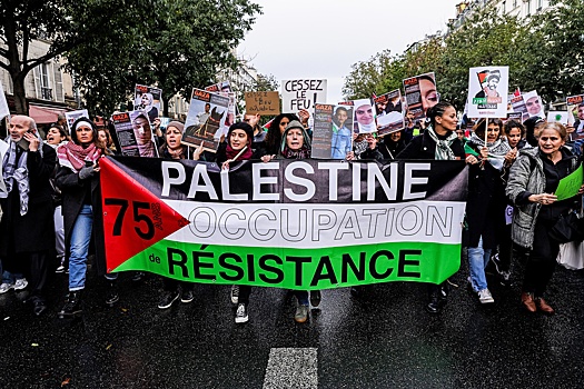 В Париже прошел марш в поддержку Палестины
