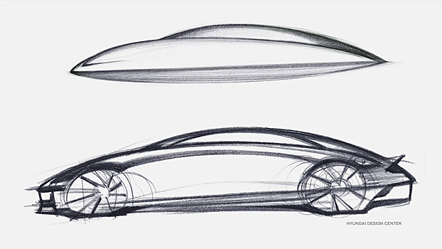 Hyundai опубликовала первый тизер нового электрокара IONIQ 6