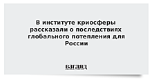 В институте криосферы рассказали о последствиях глобального потепления для России