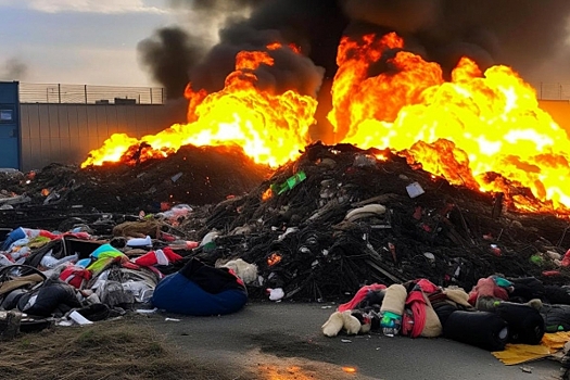 Под Пермью горит крупный полигон ТБО