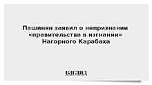 Пашинян заявил о непризнании «правительства в изгнании» Нагорного Карабаха