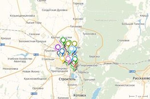 Карта елочных базаров в Тамбове - 2017