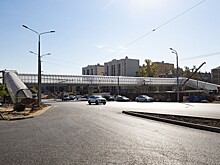 В Казани на Горьковском шоссе установлены надземные пешеходные переходы