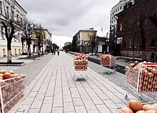 Цифровые художники прокатили по ул. Советской Оренбурга яйца из Турции