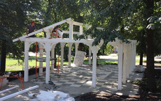 В Курске появилась новая беседка для игры в шахматы