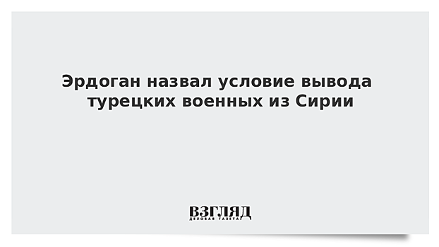 Эрдоган назвал условия вывода войск из Сирии