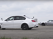 Видео: 950-сильный BMW M3 и 860-сильный Ford Mustang устроили гонку