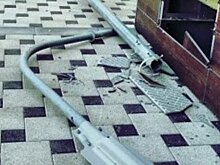 В Анапе мусоровоз сбил фонарный столб