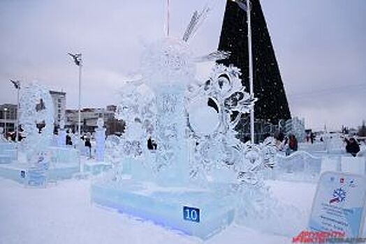 На конкурсе по ледовой скульптуре «Зимний вернисаж» победили пермяки