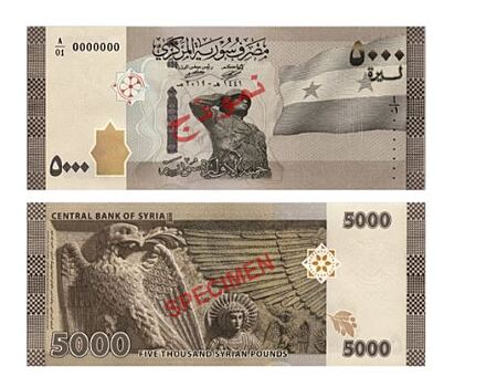 Сирия выпустила 5 000 фунтов: солдат и орел