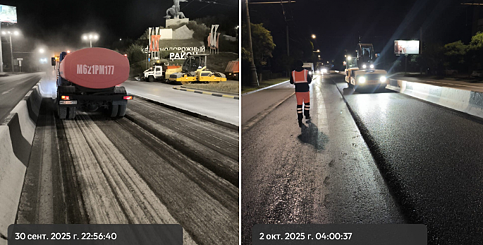 В Ростове на проспекте Стачки устраняют колейность в рамках текущего ремонта