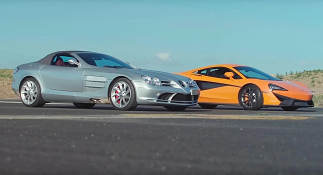  		 			Mercedes SLR McLaren и McLaren 540C сразились в битве поколений 		 	