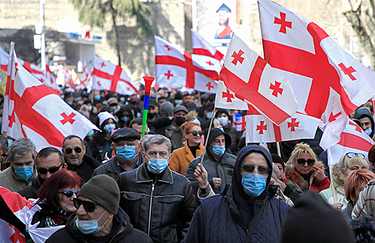 Полиция задержала семь человек на акции протеста в Тбилиси