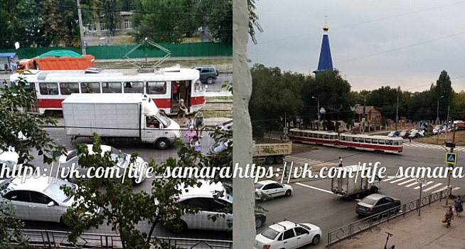 "Самосвал порвал ЛЭП": в Самаре очевидцы рассказали об утреннем коллапсе на Ново-Вокзальной