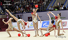 Россиянки — первые в групповых упражнениях с мячами на Кубке вызова в Испании