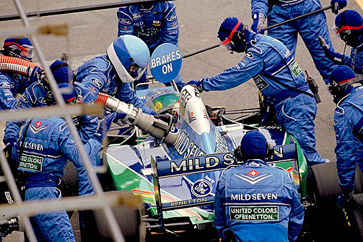 Пожар Йоса Ферстаппена из «Бенеттона» на Гран-при Германии 1994 — видео