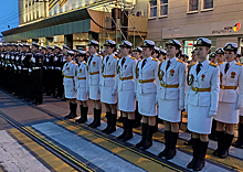 В Калининграде прошла вторая ночная репетиция военного парада