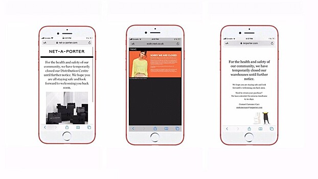 Ритейлеры Net-a-Porter, Mr Porter и Next временно приостановили работу