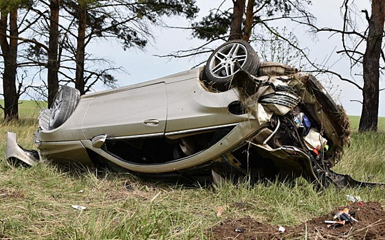 В Спасском районе перевернулась рязанка на Mercedes