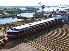 В Нижнем Новгороде спустили на воду новый сухогрузный теплоход проекта RSD59