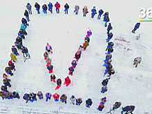 Коптеры «360» сняли с воздуха флешмоб «Здоровая семья – сильная Россия» в Балашихе