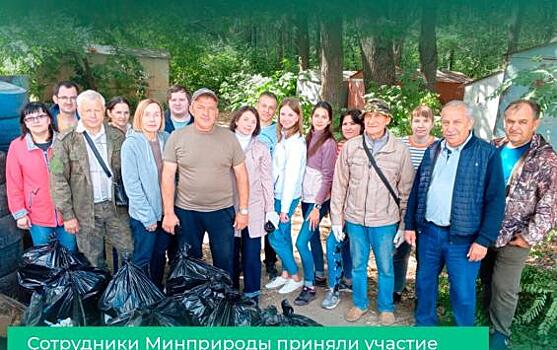 В Курской области в рамках акции «Зелёная Россия» собрали несколько кубометров мусора