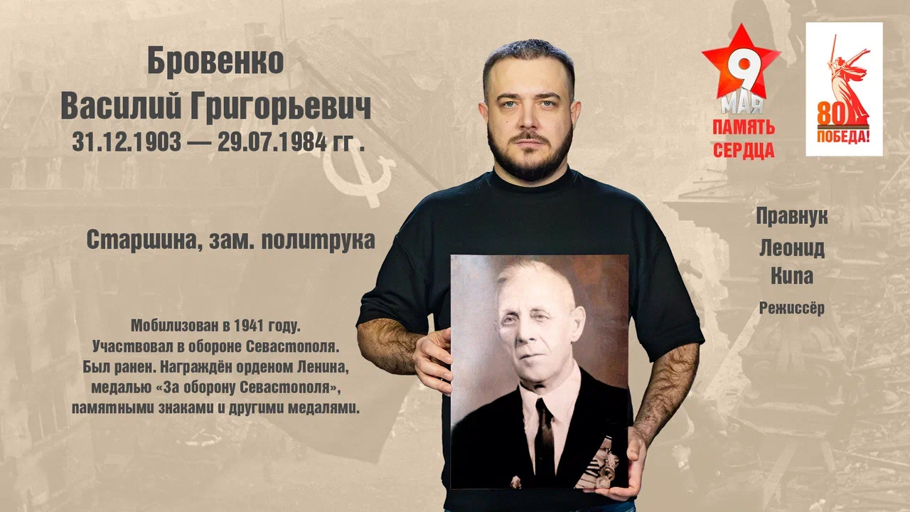Режиссер МТРК «Мир» Леонид Кипа: «Прадед участвовал в обороне Севастополя»
