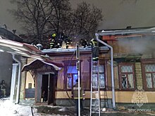 Опубликовано видео тушения пожара на улице Ульянова