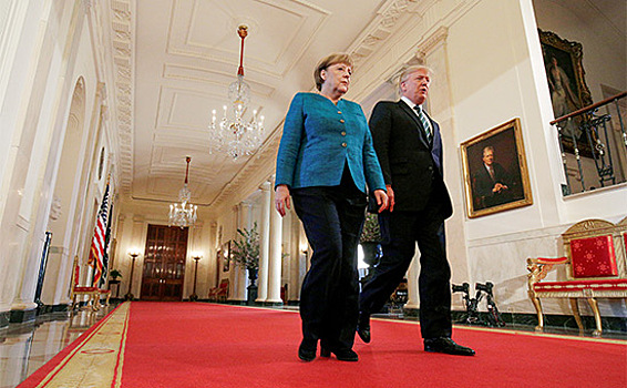 Трамп назвал "великолепной" свою встречу с Меркель