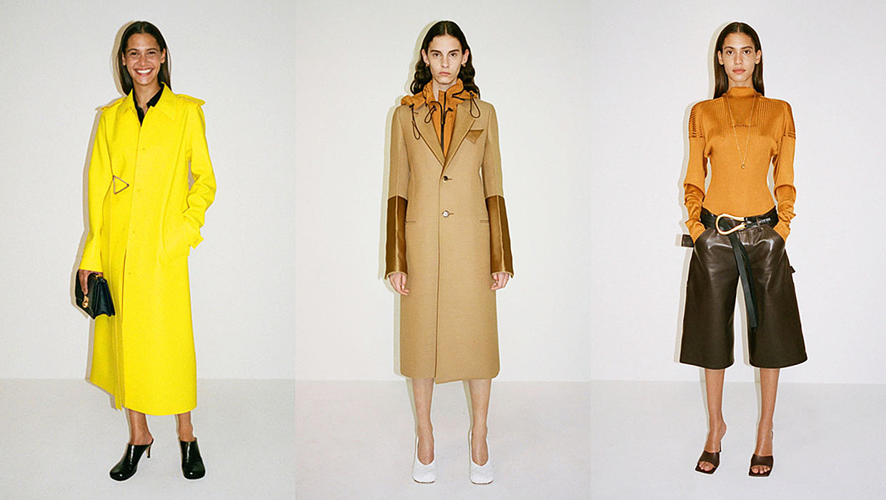 Стеганые кожаные пальто, гигантские шоперы и обувь с квадратным мысом в Pre-Fall коллекции Bottega Veneta