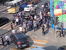 В Махачкале в результате ДТП перевернулась машина