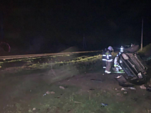 В Балакове водитель иномарки перевернулся на машине и попал в больницу